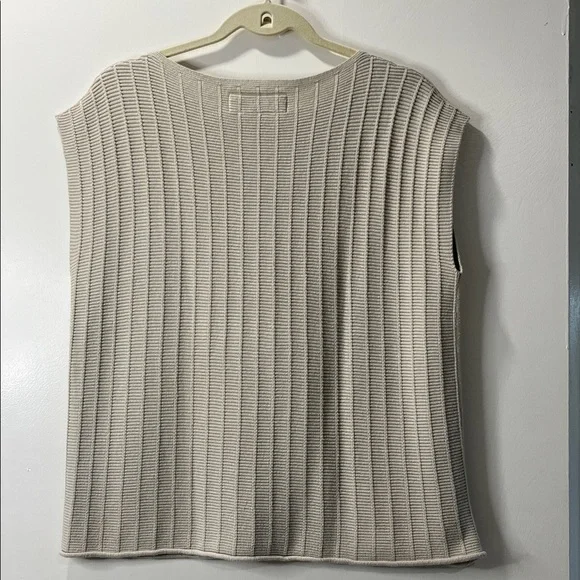 Lafayette 148 Cream Textured Sweater Vest - Picture 5 of 7